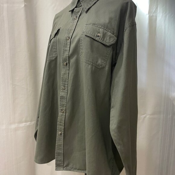 Wrangler Military Green premium quality Long sleeve Shirt size XXL - Picture 13 of 14